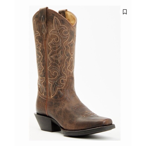 NEW Shyanne Jesse Performance Western Boots Women 5 Dark Brown Leather Handcraft - Picture 1 of 9